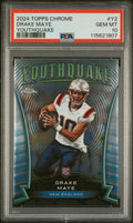 Graded 2024 Topps Chrome Drake Maye #Y2 Youthquake Rookie RC Football Card PSA 10 Gem Mint
