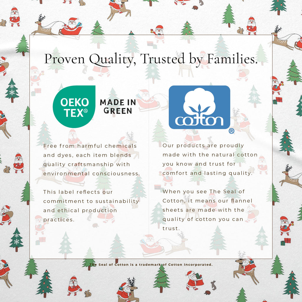 Turkish Cotton Christmas Flannel Sheet - Whittaker Collection