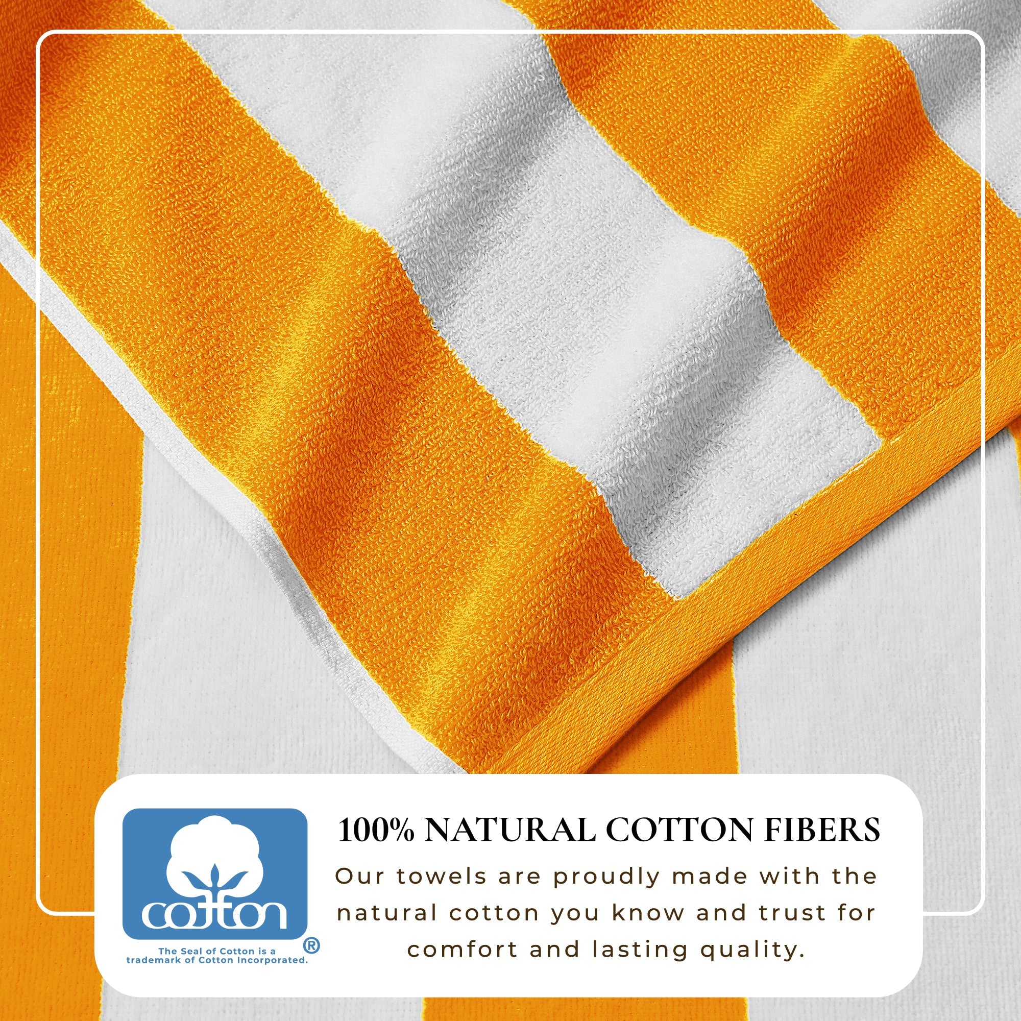 Cotton Velour Cabana Stripe Beach Towel - Novia Collection.