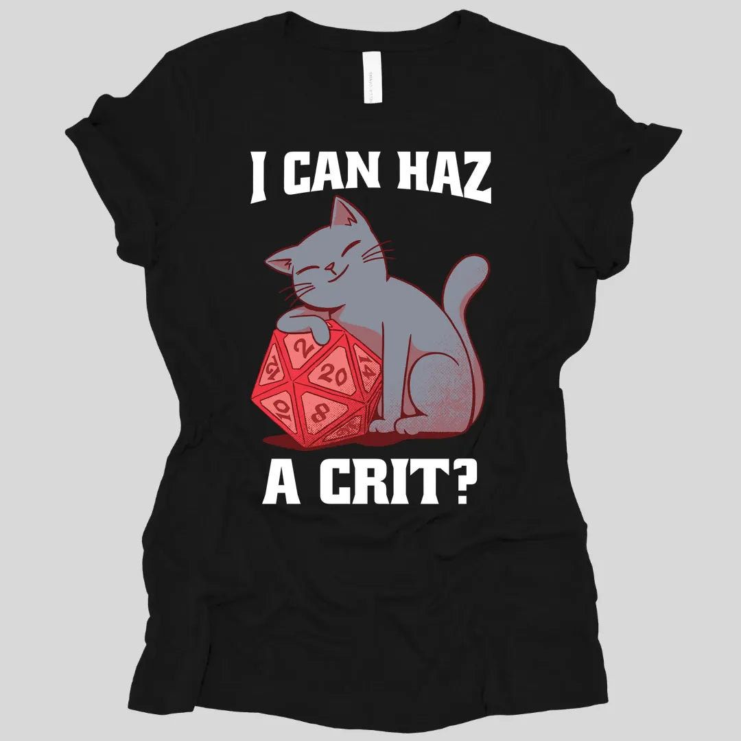 DnD Cat Women's Shirt - I can haz a crit?