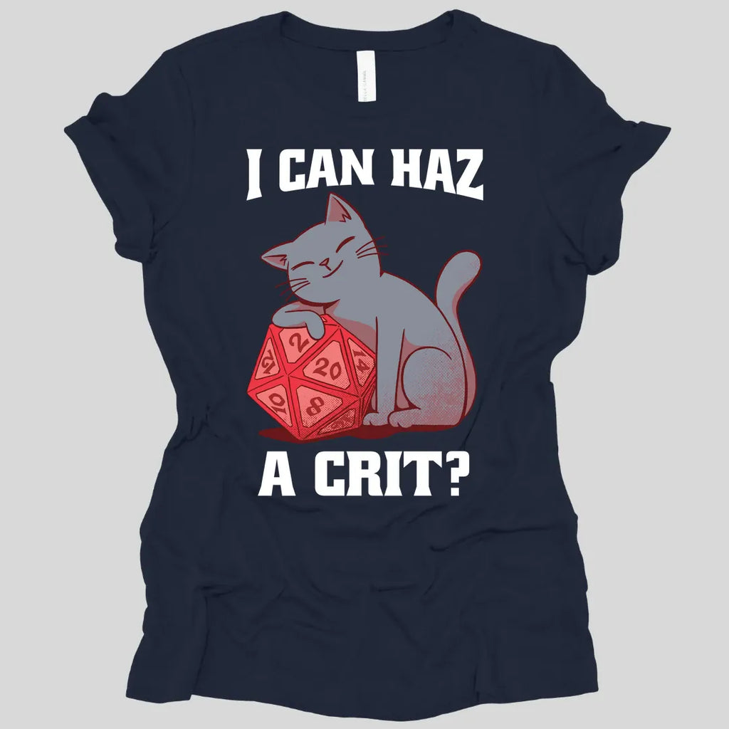 DnD Cat Women's Shirt - I can haz a crit?