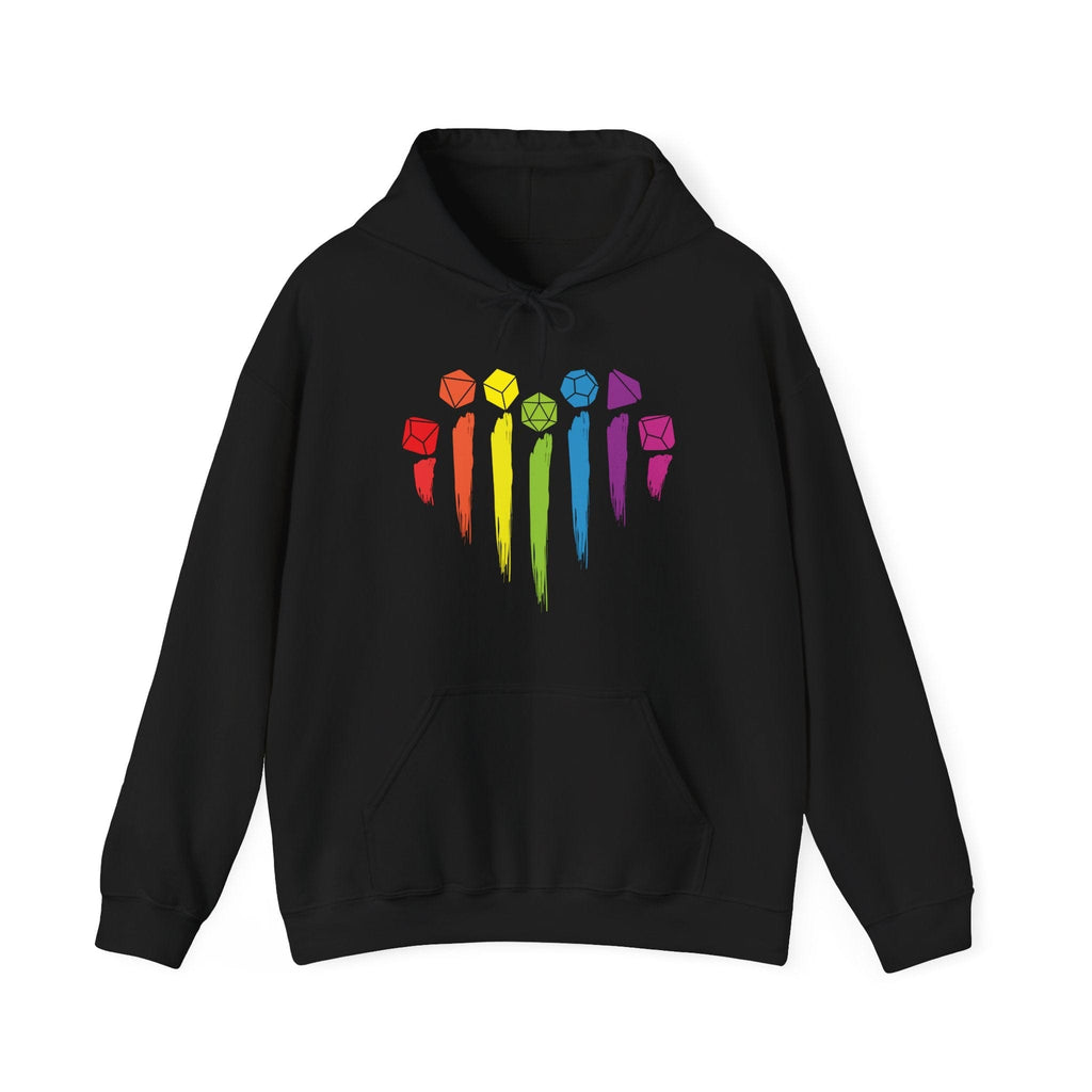 D&D Pride Hoodie with Dice Rainbow