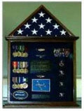 Flag Case, Flag and Badge display cases with Flag Mounting