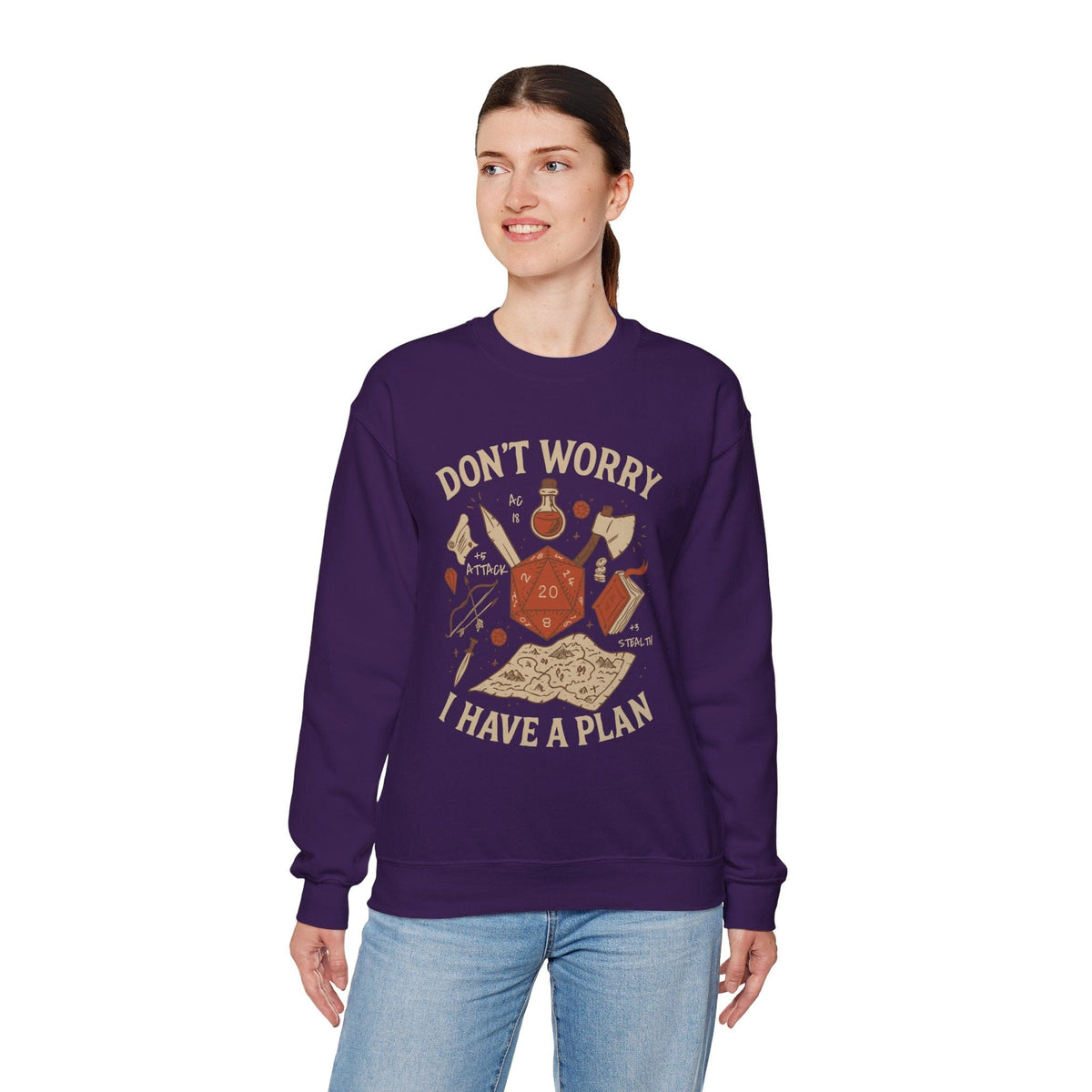 Don't Worry I have a Plan D&D Sweatshirt