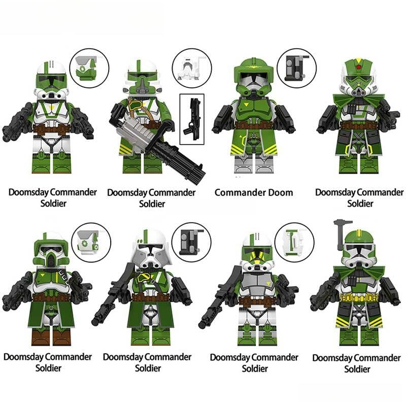 Doom's Unit Doomsday Quad Clone troopers Set of 8 | Minifigure Toy