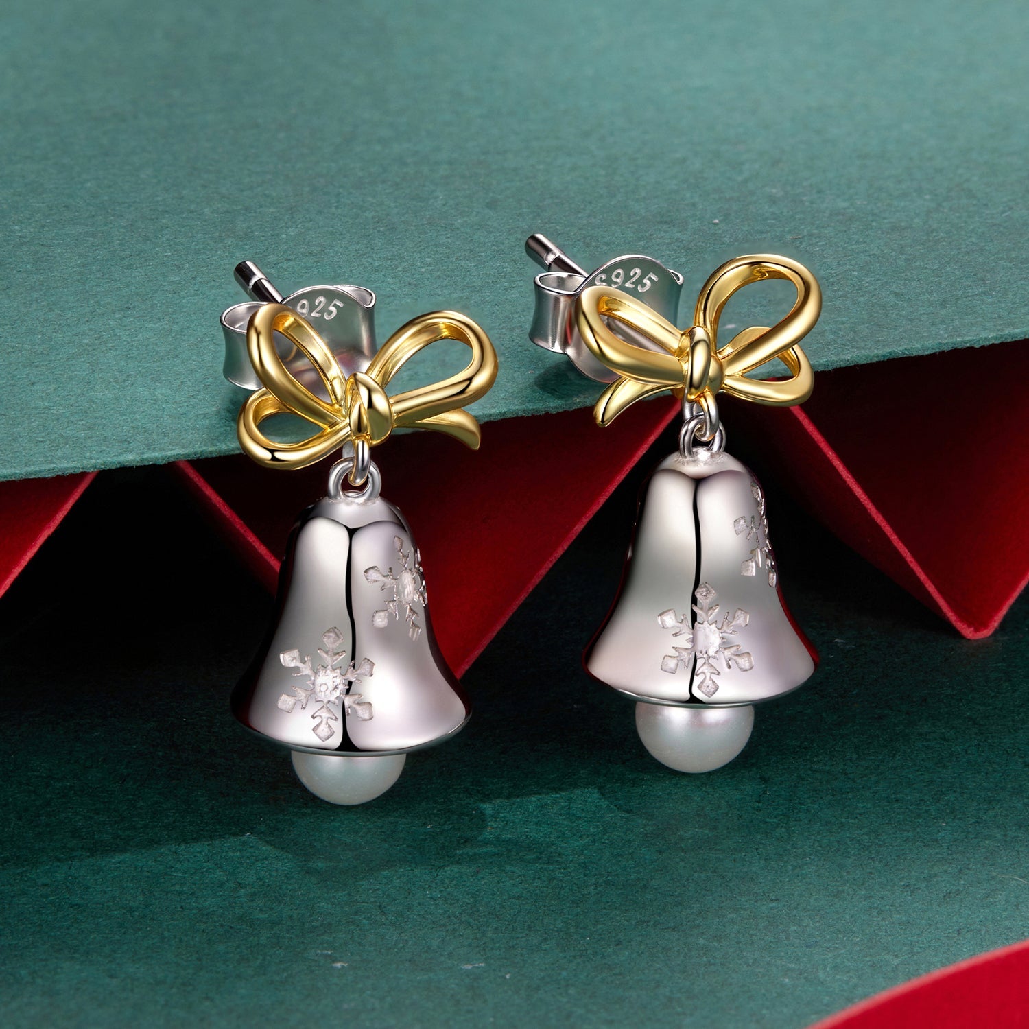 925 Sterling Silver Earrings with Synthetic Pearl, 1.7*0.9cm for Women