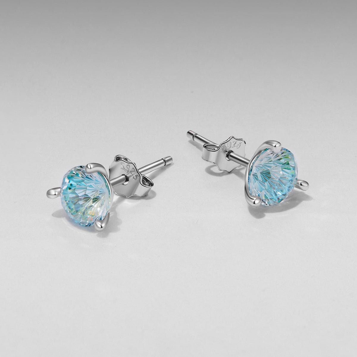 925 Sterling Silver Oxidized CZ Earrings