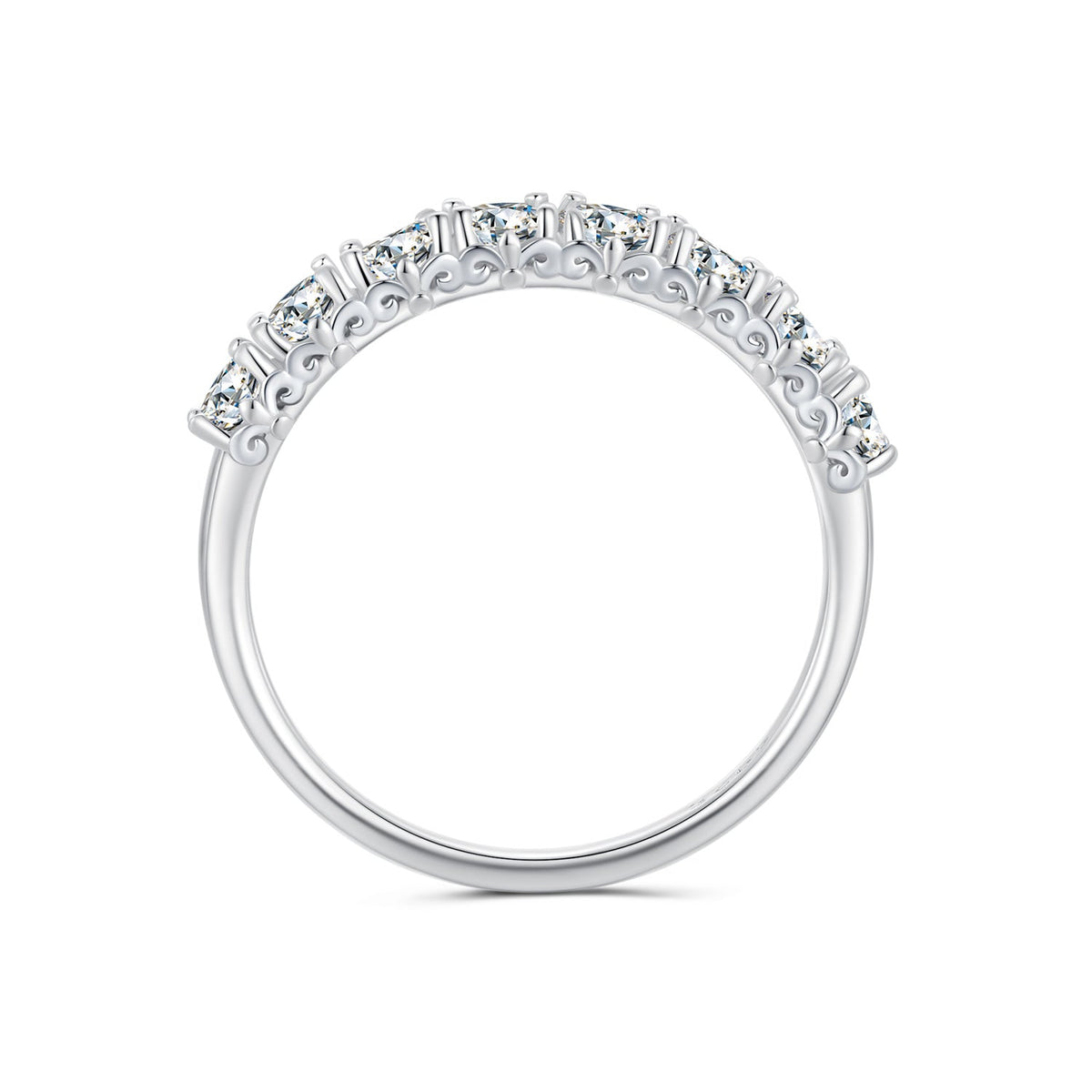 925 Sterling Silver Plated Moissanite Ring Size 5 for Women