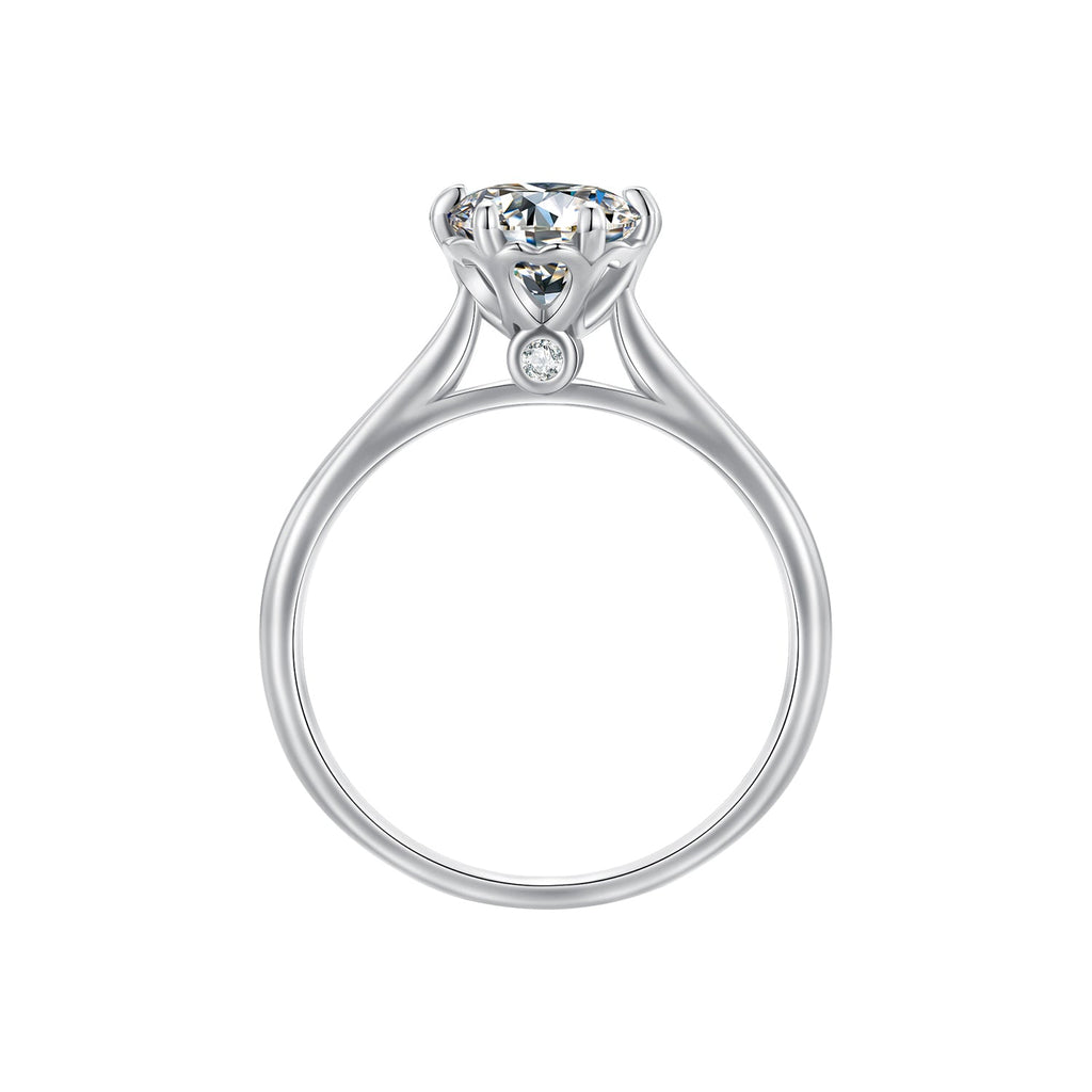 925 Sterling Silver Moissanite 1 Carat Ring Size 6 for Women