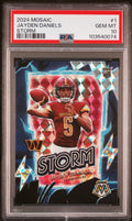 Graded 2024 Panini Mosaic Jayden Daniels #1 Storm Rookie RC Football Card PSA 10 Gem Mint