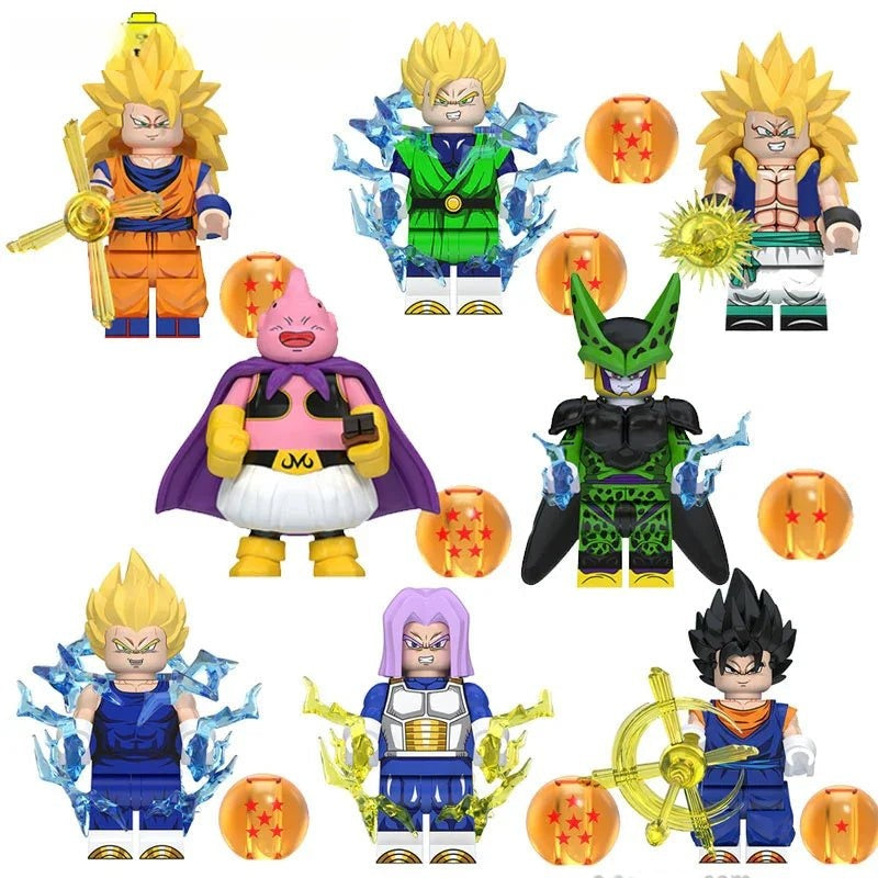 Dragon Ball Z Super set of 8 Lego Minifigures Custom Anime Toys 5