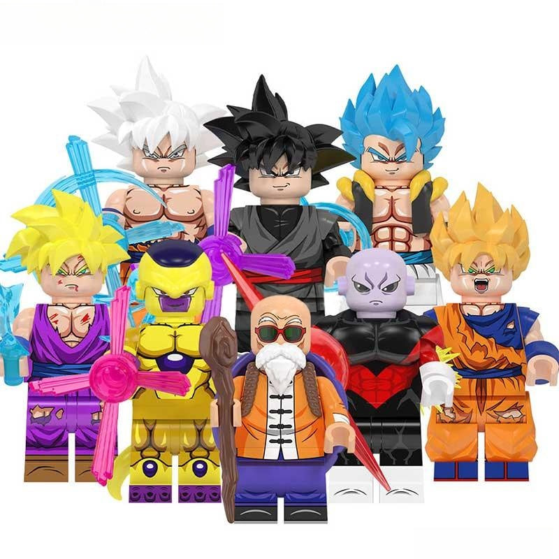 Dragon Ball Z Super set of 8 Lego Minifigures Custom Anime Toys 1