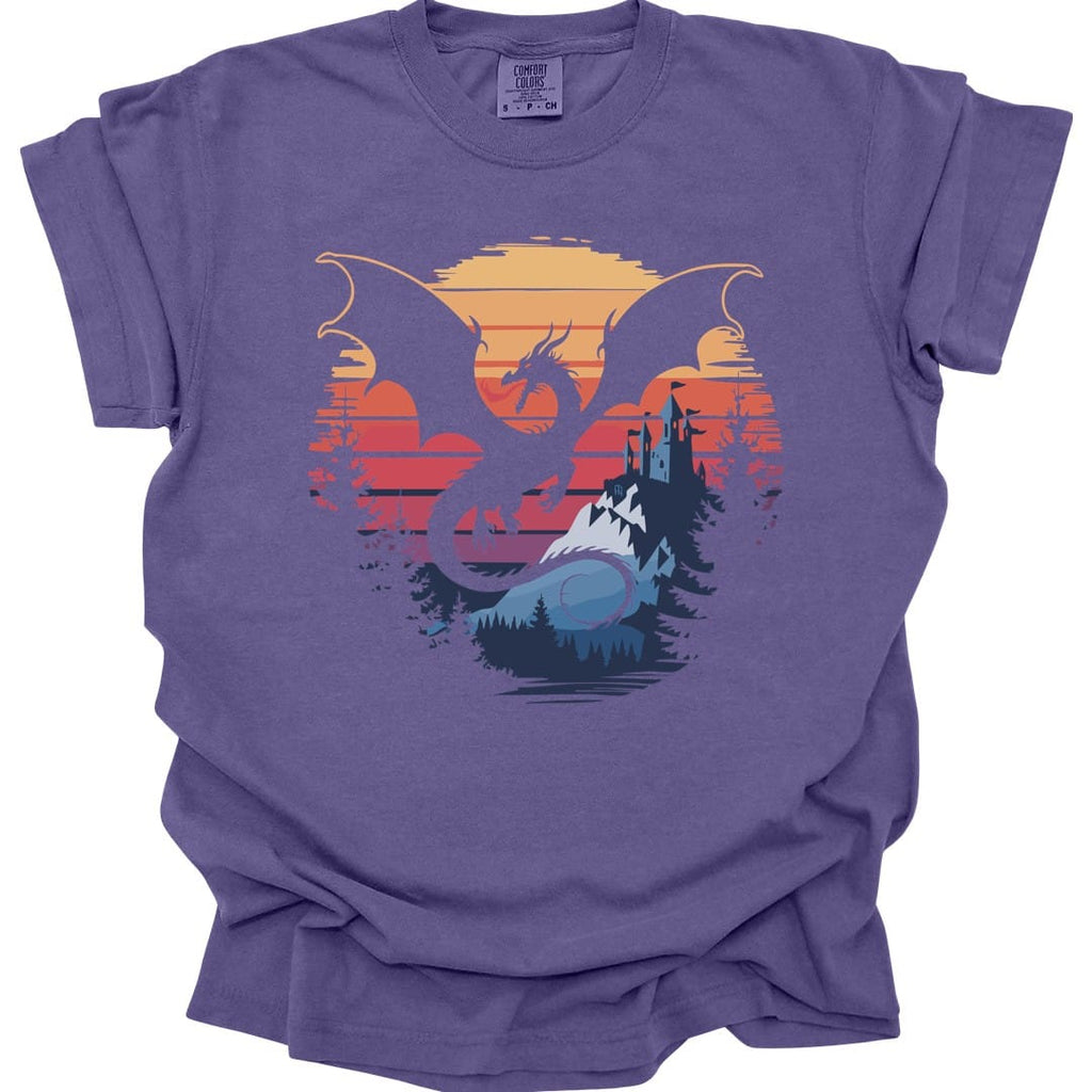 Dragon T-shirt - Fantasy Landscape - Comfort Colors