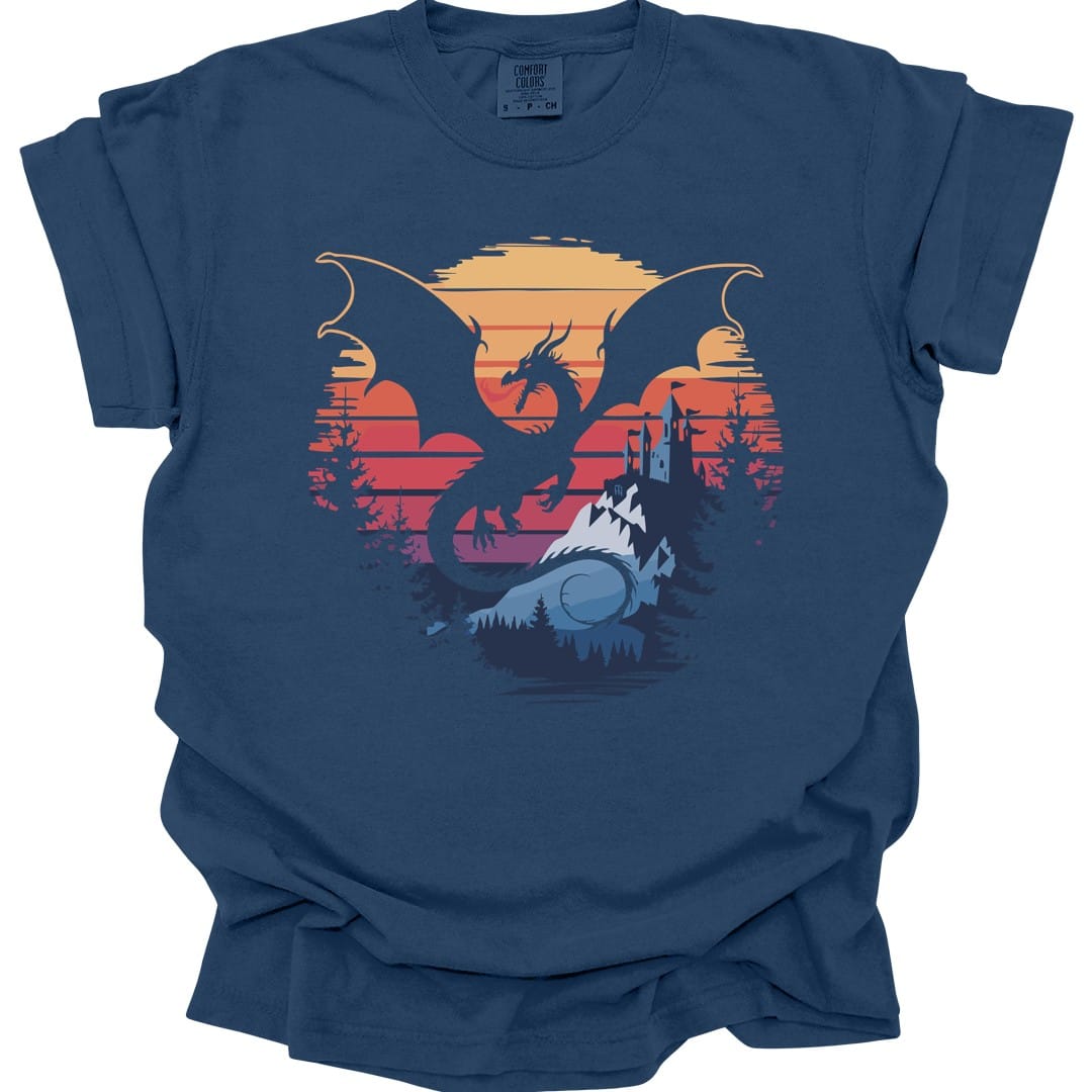 Dragon T-shirt - Fantasy Landscape - Comfort Colors