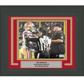 Framed Autographed/Signed Dre Greenlaw vs Big Dom San Francisco 49ers 8x10 Football Photo Beckett BAS COA