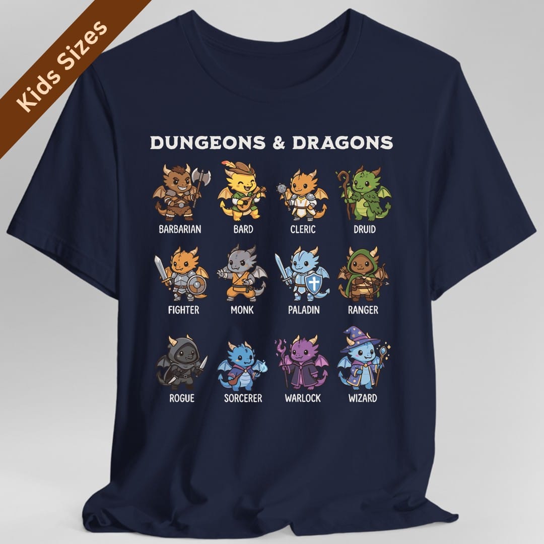 Dungeons & Dragons All Classes Kids T-Shirt