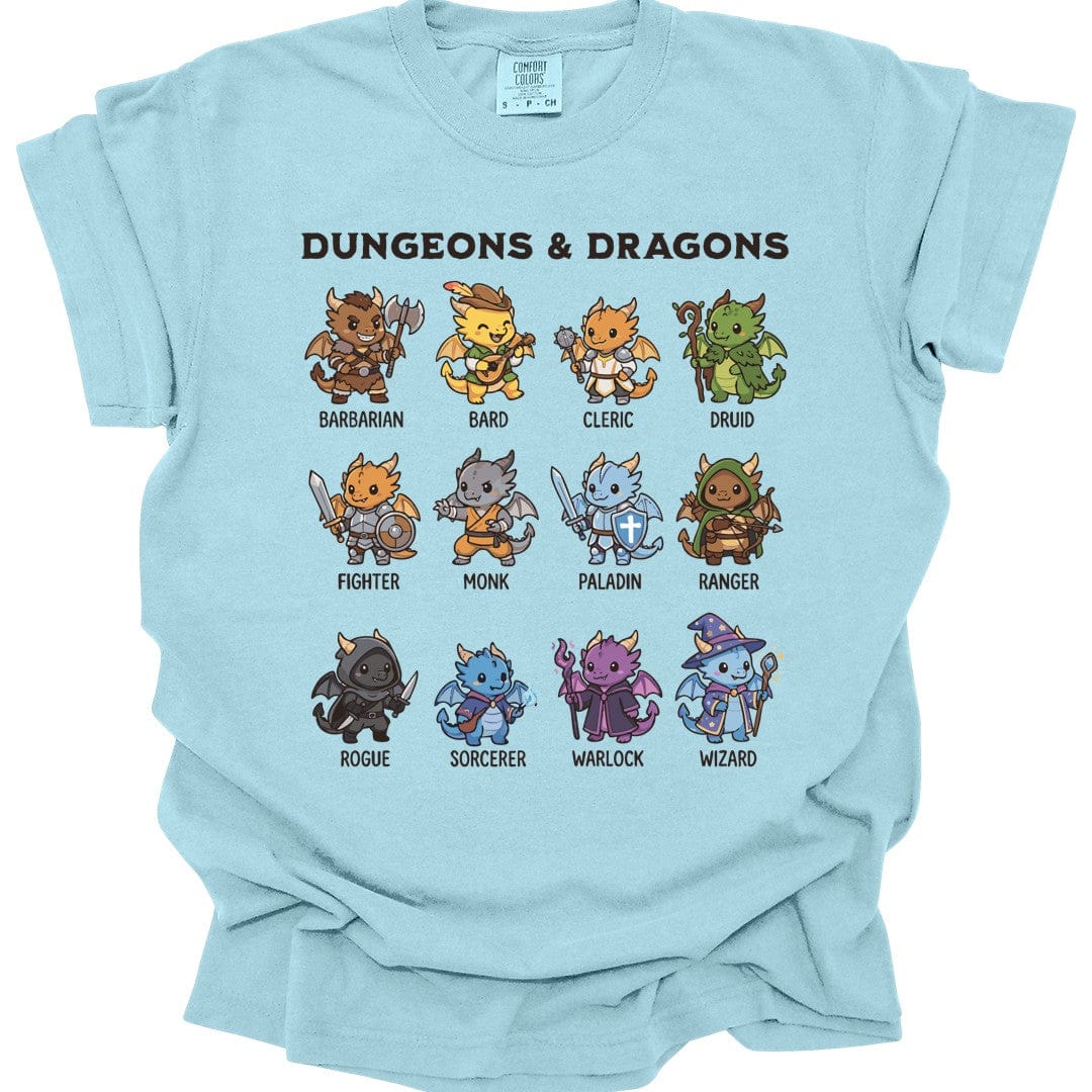 Dungeons & Dragons All Classes T-shirt - Comfort Colors