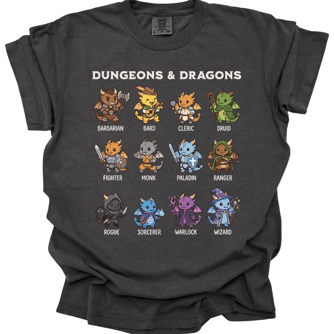 Dungeons & Dragons All Classes T-shirt - Comfort Colors
