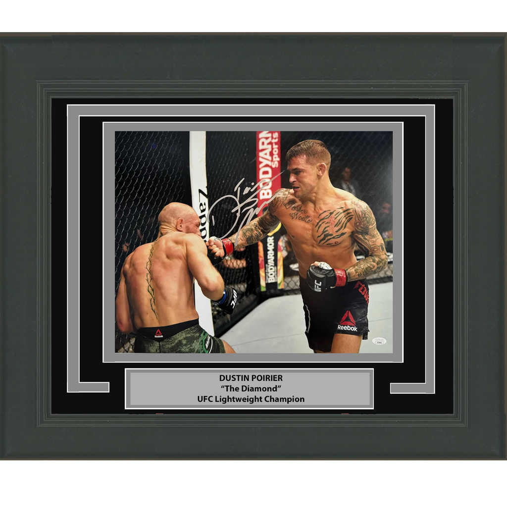 Framed Autographed/Signed Dustin Poirier UFC MMA Ultimate Fighting 16x20 Photo JSA COA