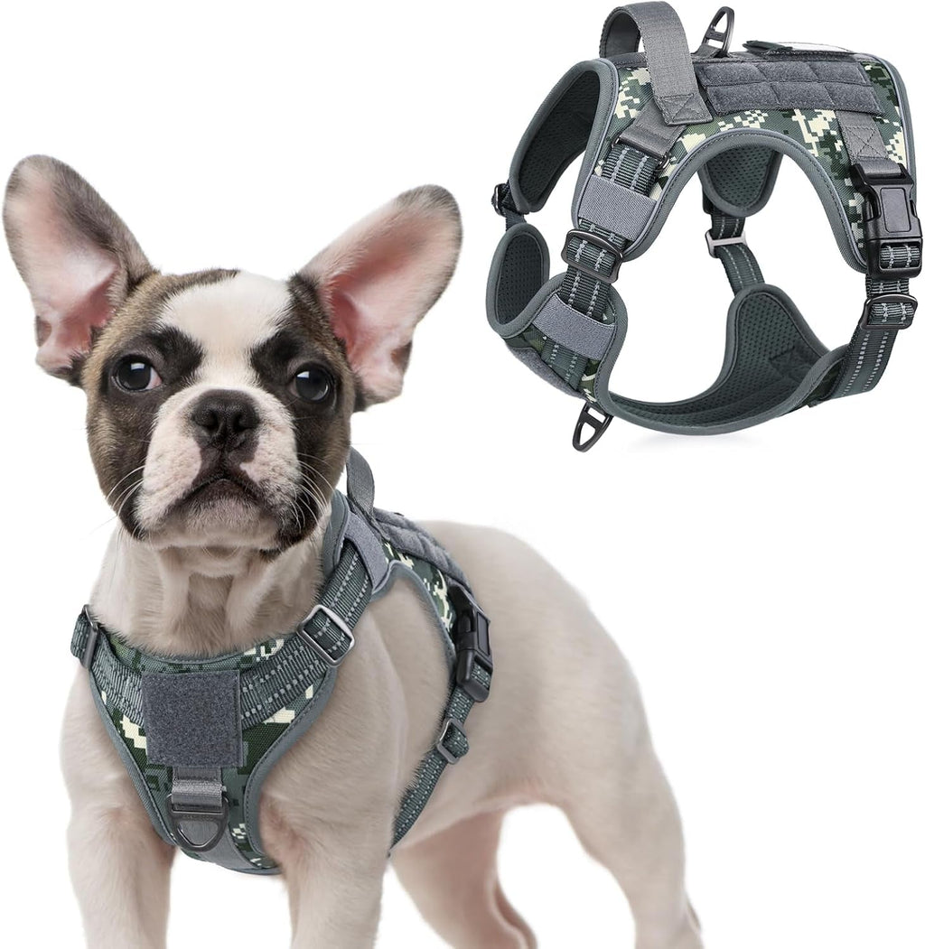 No-Pull Tactical Dog Harness MOLLE Vest for Medium & Large Dogs
