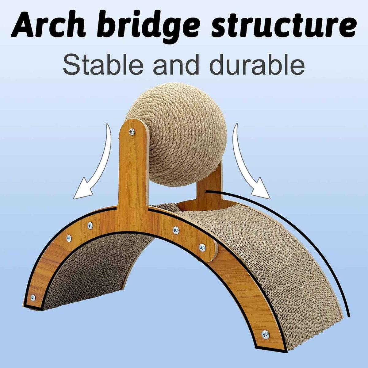 Rabbit Scratching Toy Sisal Ball & Cardboard Scratcher