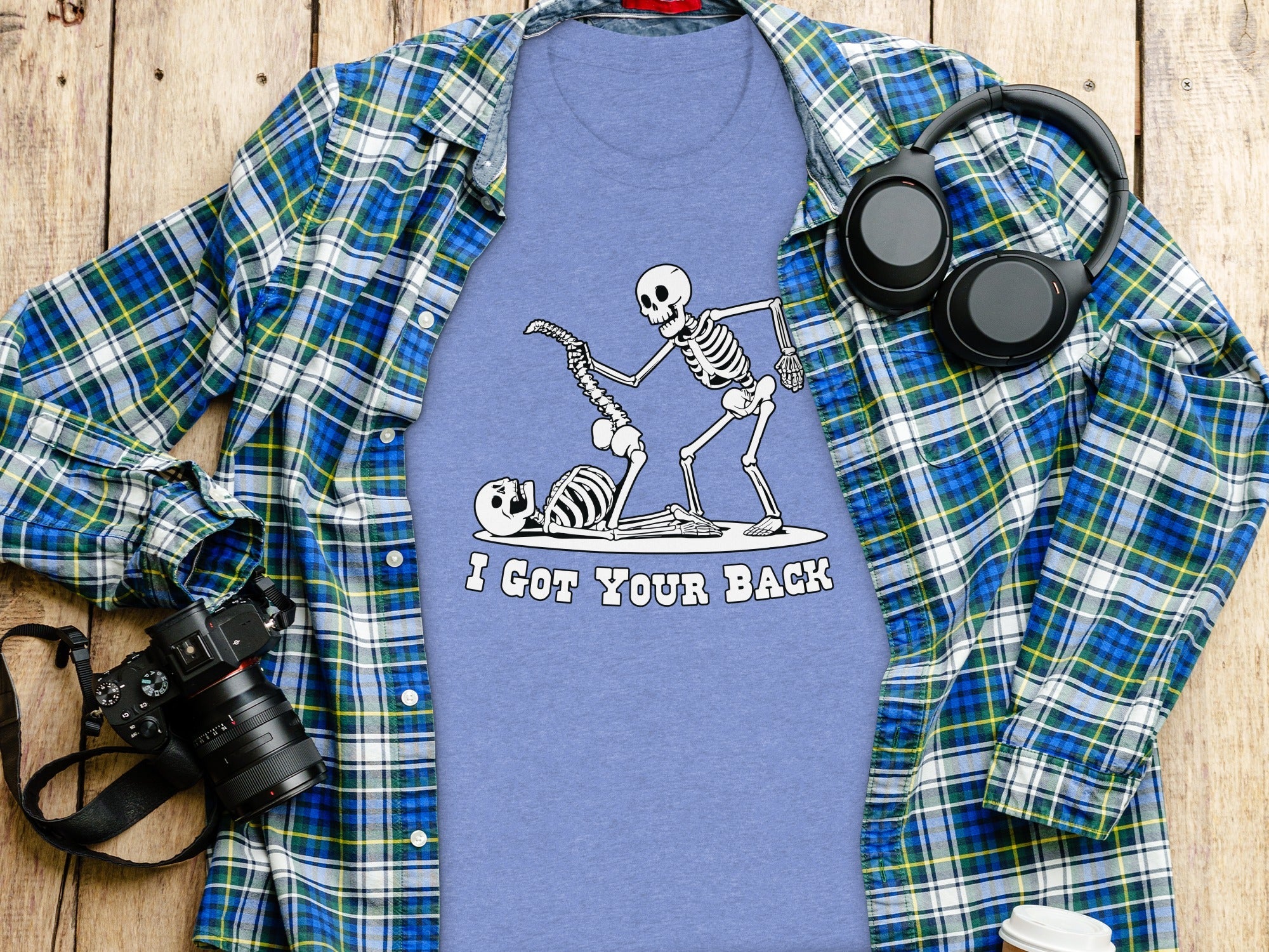 I Got Your Back Skeletons Funny Anatomy Joke Design T-Shirt