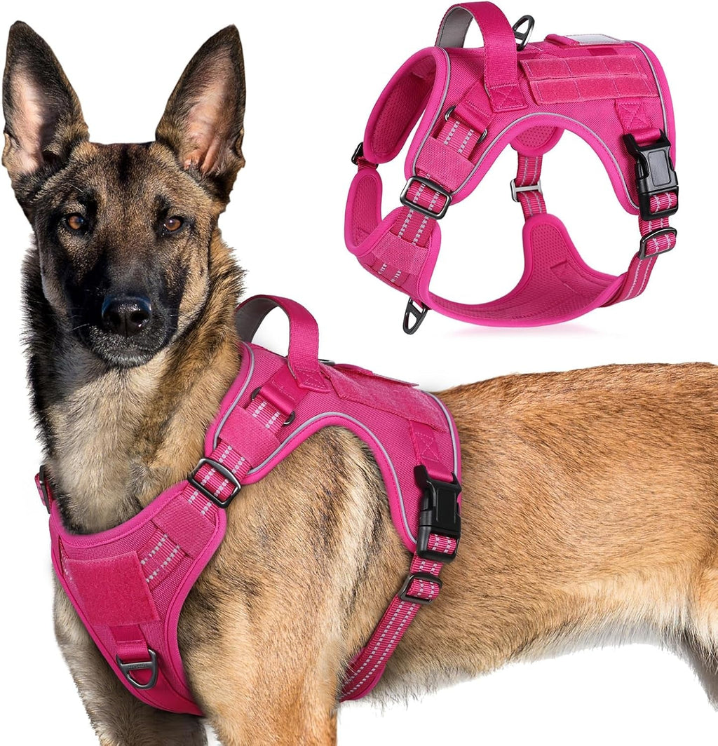 No-Pull Tactical Dog Harness MOLLE Vest for Medium & Large Dogs
