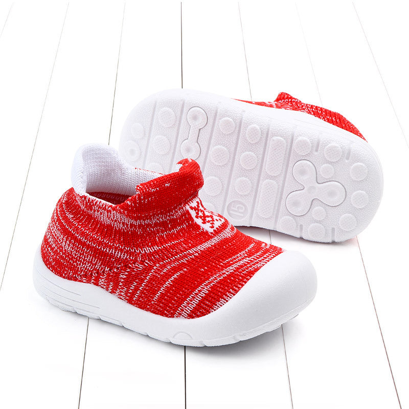 Spring Children''s Single Shoe Soft Sole Walking Shoes Non Slip Breathable Baby Shoes