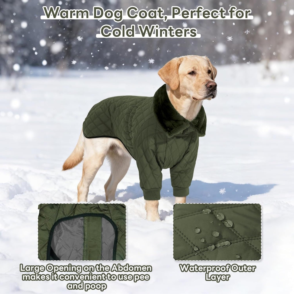 Waterproof Fleece-Lined Dog Snow Jacket, S–3XL