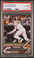 Graded 2024 Topps Now Jackson Merrill #790 Rookie RC Baseball Card PSA 10 Gem Mint