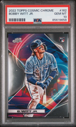 Graded 2022 Topps Cosmic Chrome Bobby Witt Jr. #162 Rookie RC Baseball Card PSA 10 Gem Mint