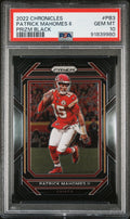 Graded 2022 Panini Chronicles Patrick Mahomes II #PB3 Prizm Black Football Card PSA 10 Gem Mint