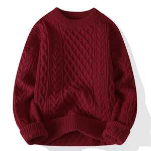 Wine Red Round Neck