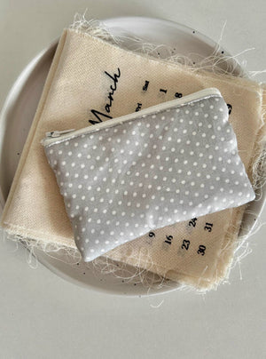 White and gray dotted pattern