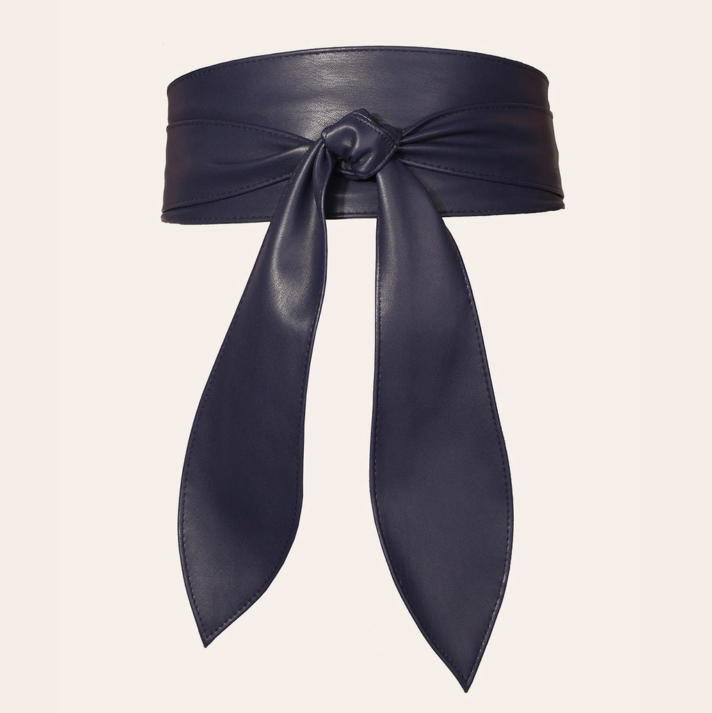 Amazon Cross-border Women's Wide Waist Cover Soft All-match Elegant Bow Ribbon Super Long In Stock Tie Belt