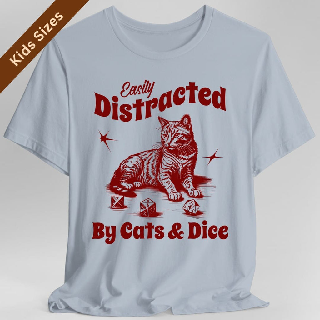 Easily Distracted By Cats & Dice Kids T-Shirt