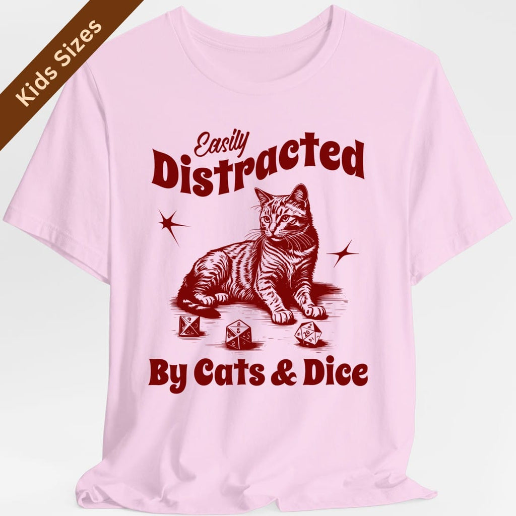 Easily Distracted By Cats & Dice Kids T-Shirt