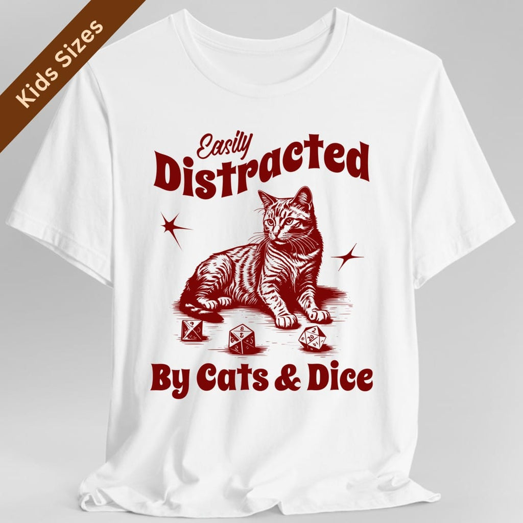 Easily Distracted By Cats & Dice Kids T-Shirt