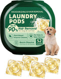 Seedshub Pet Hair Remover Laundry Pods Dog Cat Odor Stain 52 Count