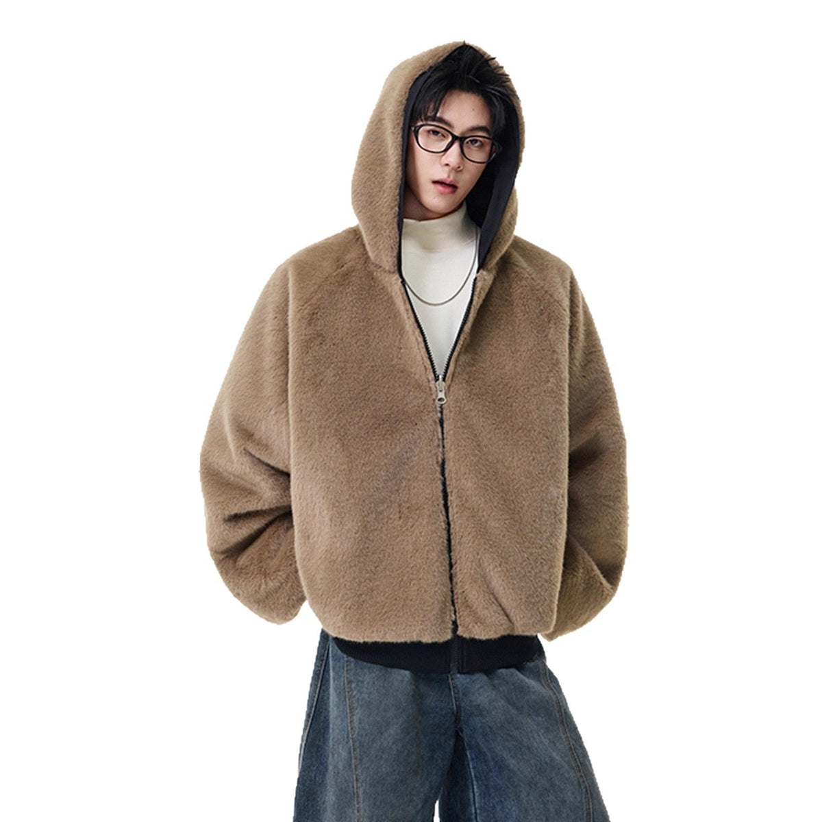 Mens Trendy High-end Winter Hooded Cotton Coat