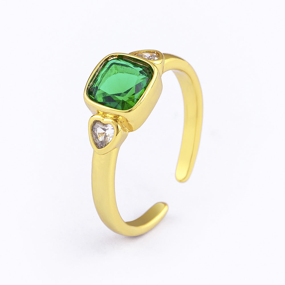 Elegant Micro-Pave Heart-Shaped Diamond Ring For Women