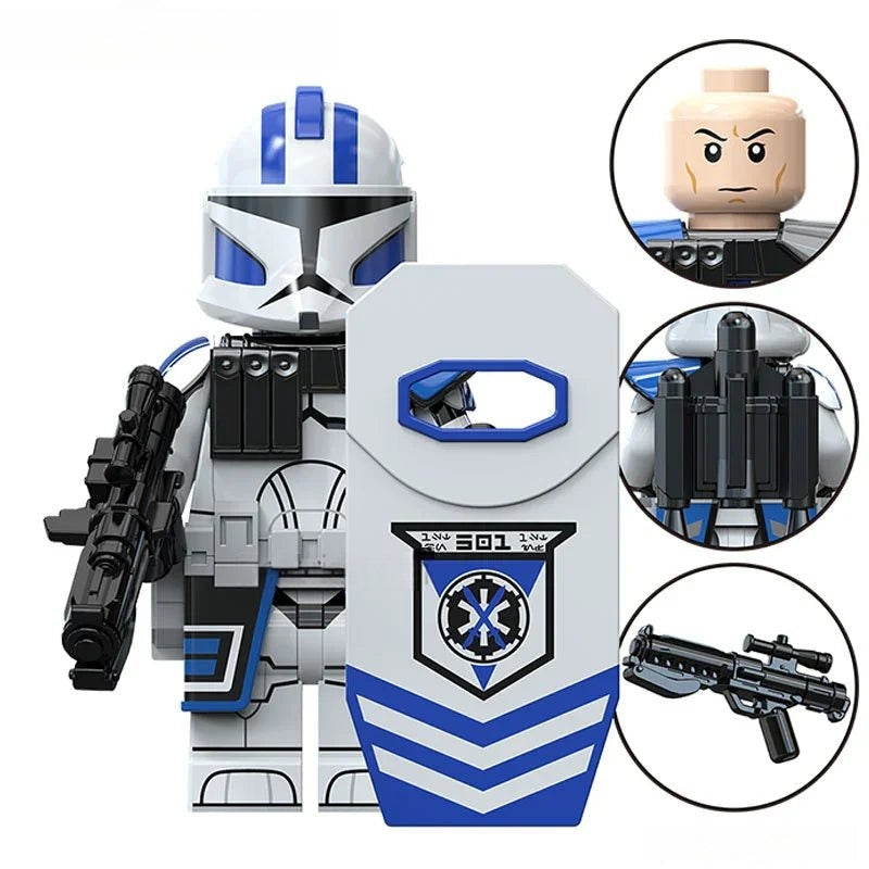 Echo Phase 1 501st Clone trooper Star Wars Minifigure Toy S3