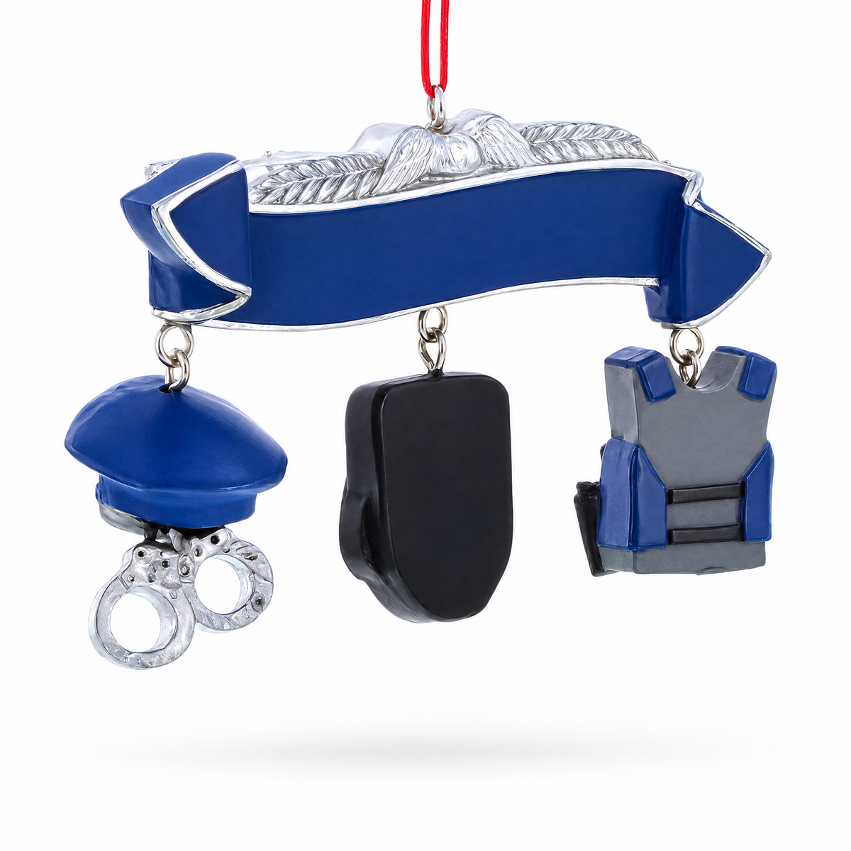 Police Officer Badge Resin Christmas Ornament