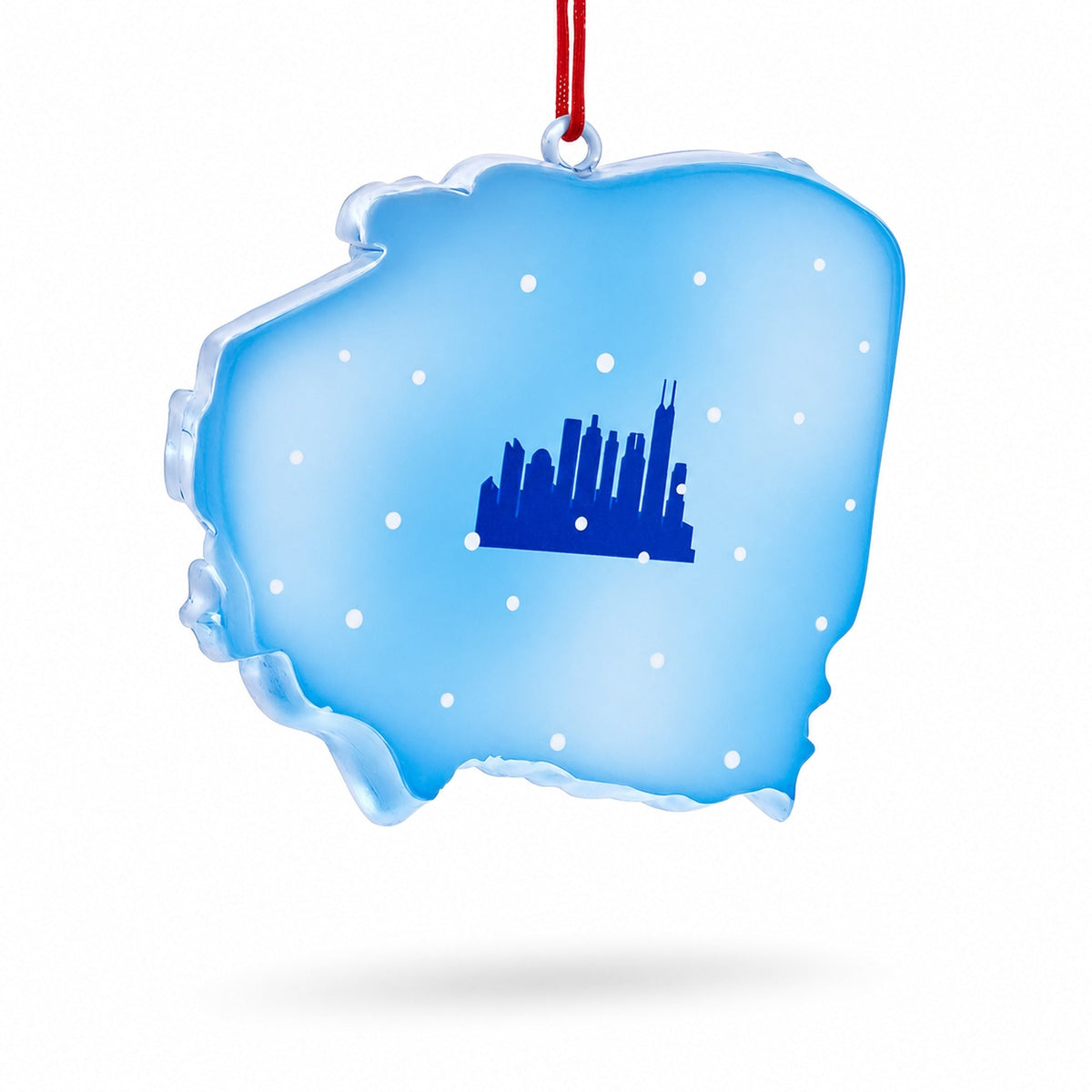 Chicago CTA L Train Santa Resin Christmas Ornament