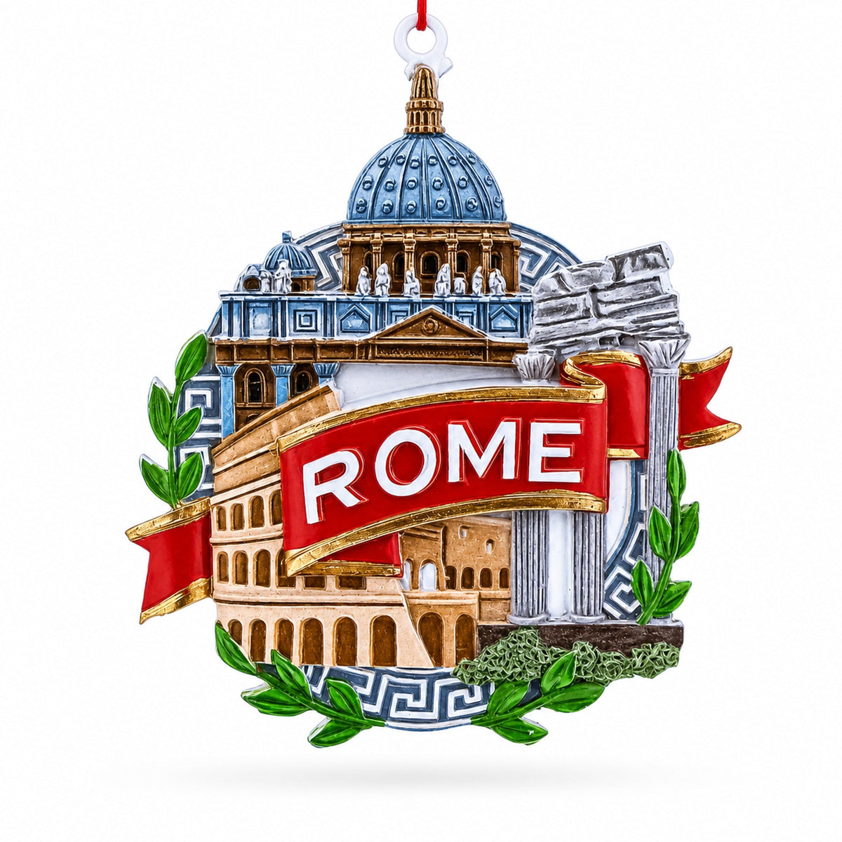 Colosseum Rome Italy Landmarks Travel Souvenir Resin Christmas Ornament