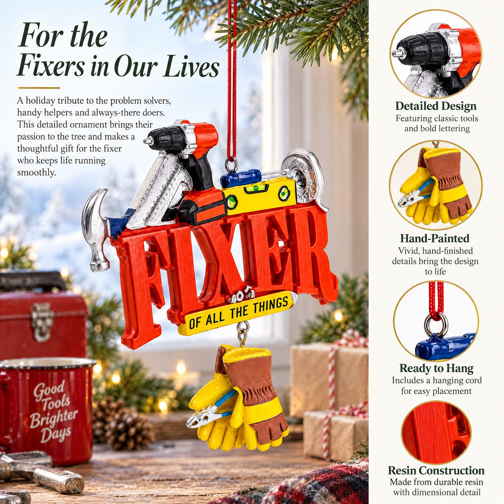 Fixer Of All Things Handyman Tools Resin Christmas Ornament