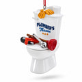 Plumber’s Throne Toilet and Tools Funny Resin Christmas Ornament