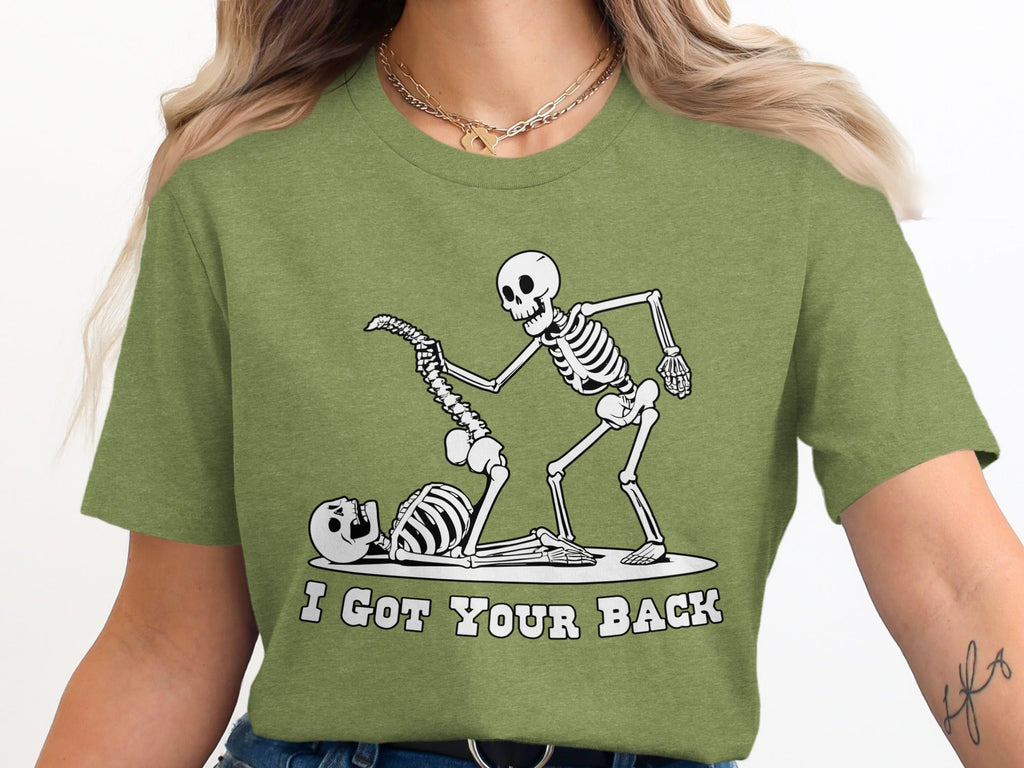 I Got Your Back Skeletons Funny Anatomy Joke Design T-Shirt