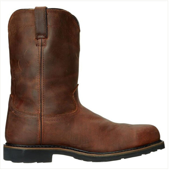 Retro Tea-colored Mens Versatile Casual Boots