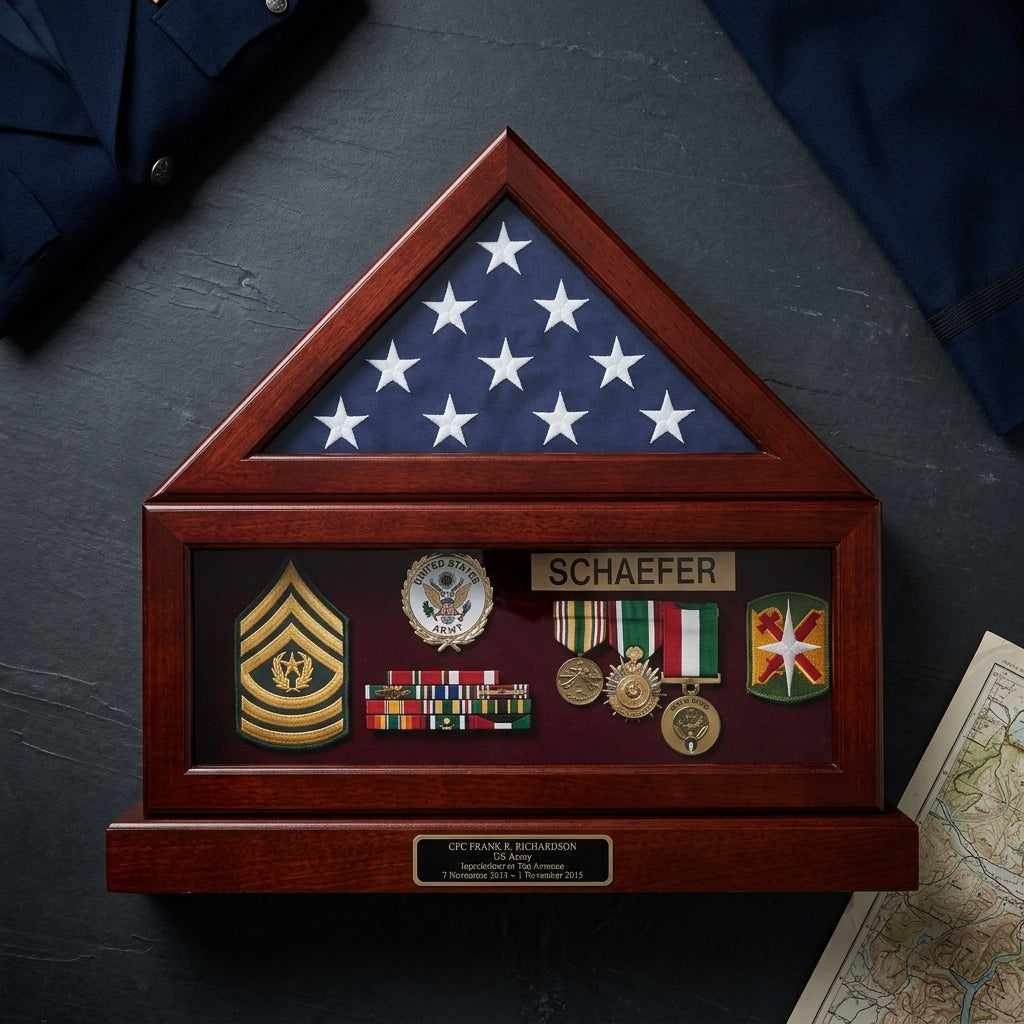 Flag and Pedestal Display Cases - 3'x5' flag